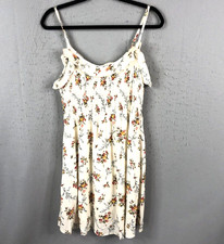 Feminin Dress Junior L Ditsy Flowers Smocked Yoke Sundress Cottage Core Y2K