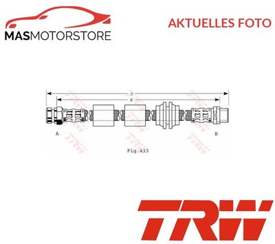 BREMSSCHLAUCH BREMSLEITUNG VORNE RECHT LINKS TRW PHB440 A FÜR SEAT ALHAMBRA
