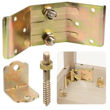 Corner Brackets for Wood, Set of 8 Metal Corner Braces with Screws, Kerf Moun...