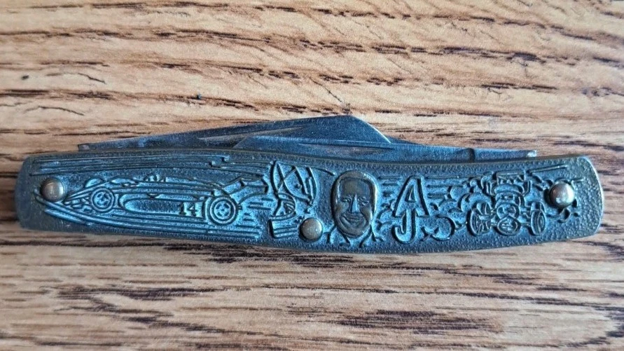 Vintage Imperial Ingersoll Rand AJ Foyt Jr 4 Time Indy 500 Winner 3-Blade Knife - Image 2 of 4