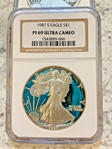 1987-S NGC PF69 ULTRA CAMEO AMERICAN SILVER EAGLE