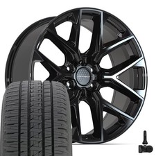 Df17b Black 22x9 Rims Bridgestone Tires Tpms Set Fits Ram Nissan Infiniti