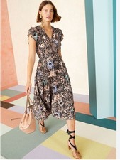ULLA JOHNSON REMA DRESS FADED CORAL Sz 2