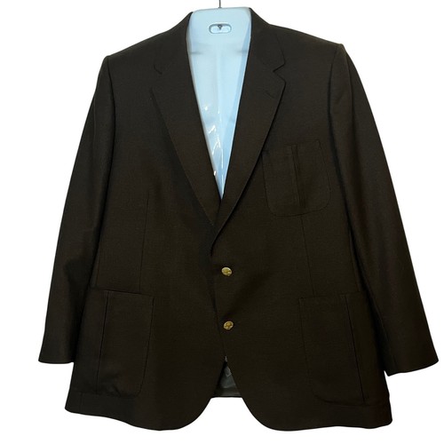 Lanvin, Cappotto sportivo vintage Lanvin Paris New York patch tasca anni 80 marrone cioccolato
