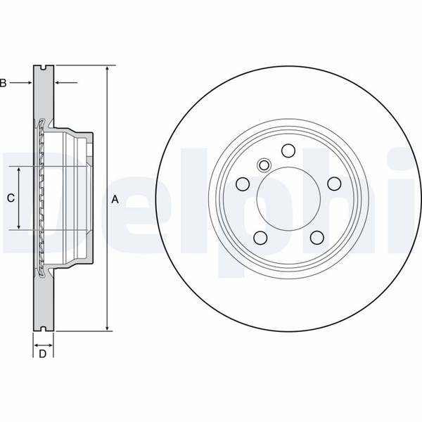 2X Bremsscheibe Delphi BG4458C FüR BMW F80 F36 F23 F22 F82 F31 F32 F30 3Er F34-image