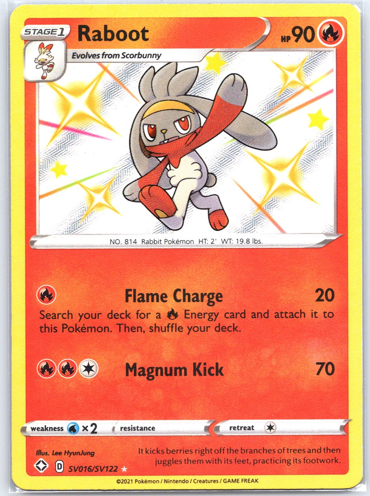 Raboot SV016/SV122 Near Mint Shining Fates: Shiny Vault Pokemon Shipnow