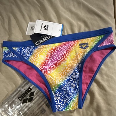 Arena men s Bikini Swim Multicolor Pattern, Size 32  US Version NOT Japan/Asian 