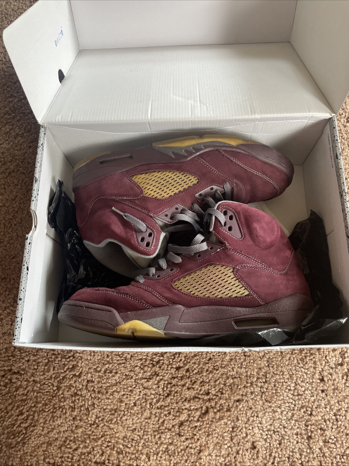 AirJordan 5 Retro 2006 “Burgundy” 314259-602 Size US 11/EUR 45 with Original Box