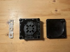 Box of 5 Wiska 308 Combi 10060581 Junction Boxes. Black