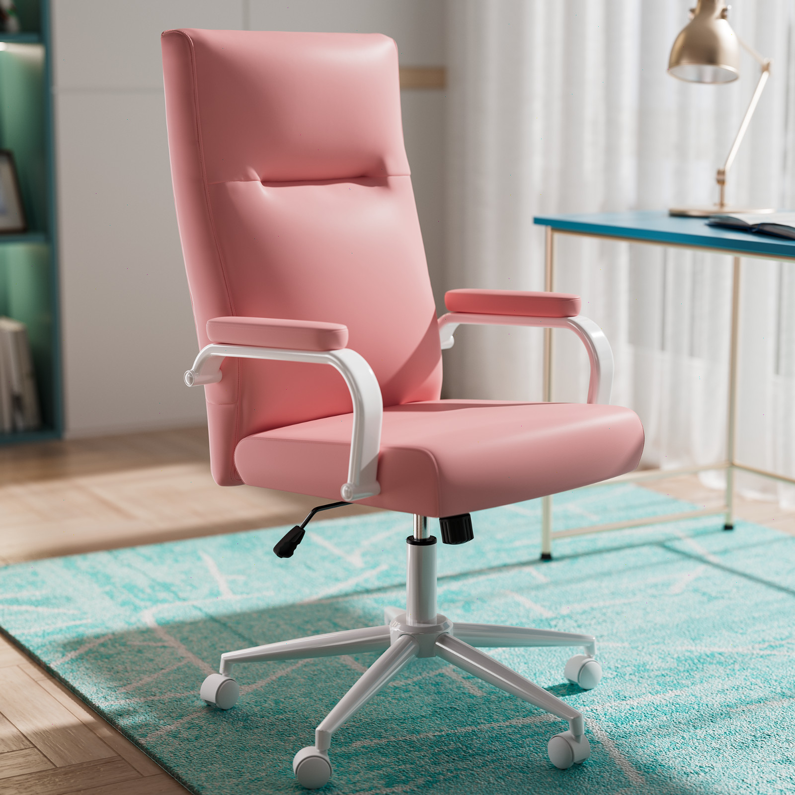 , High Back Leather Desk Chair For Women