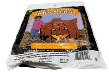 vtg sun hill deluxe giant stuff a pumpkin printed cat on side 56X60" READ NEW