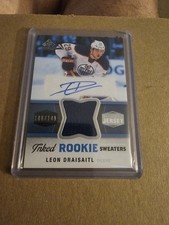 2014-15 SP Game Used Inked Rookie Sweaters Leon Draisaitl Jersey Patch 106/149
