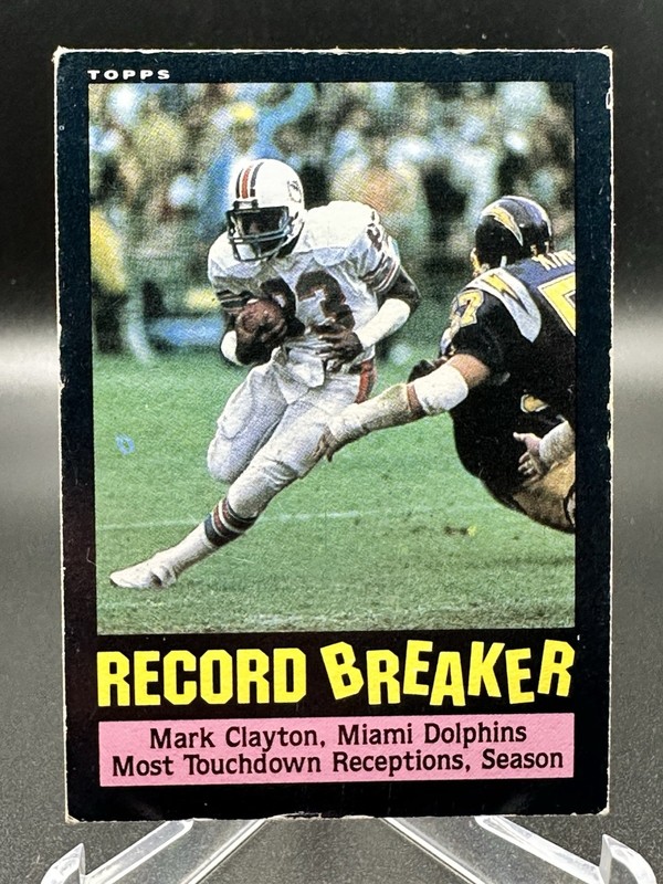 1985 Topps - Record Breaker Mark Clayton #1 (RC)