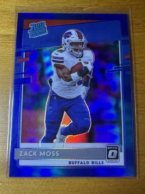 2020 Donruss Optic Zach Moss Rated Rookie #180 Blue Prizm /179 Bills