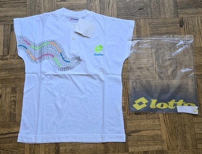 Vintage Lotto Italian Sleeveless Tennis Shirt Maglia Thrill NOS Sz L NWT Neon