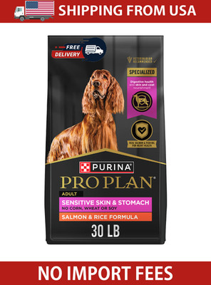 Purina Pro Plan Sensitive Skin, Stomach Salmon and Rice Formula Dog Food, 30 lbs