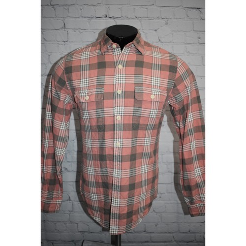 J Crew Flannel Dress Shirt Button Up Mens Size Small Pink Plaid - Picture 6 of 6
