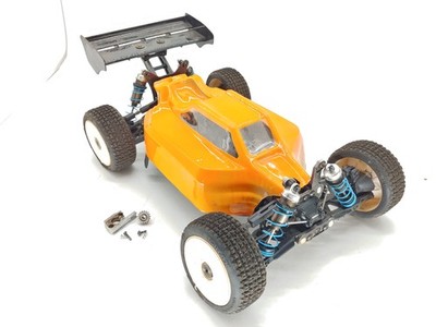 Kyosho Inferno 1/8 4x4 Buggy Race Roller Rolling Chassis w/ Body & K-Blox Tires