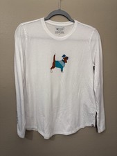 FIGS Logo Winter Dog Supersoft Long-sleeved Underscrub Top Womens Size Small