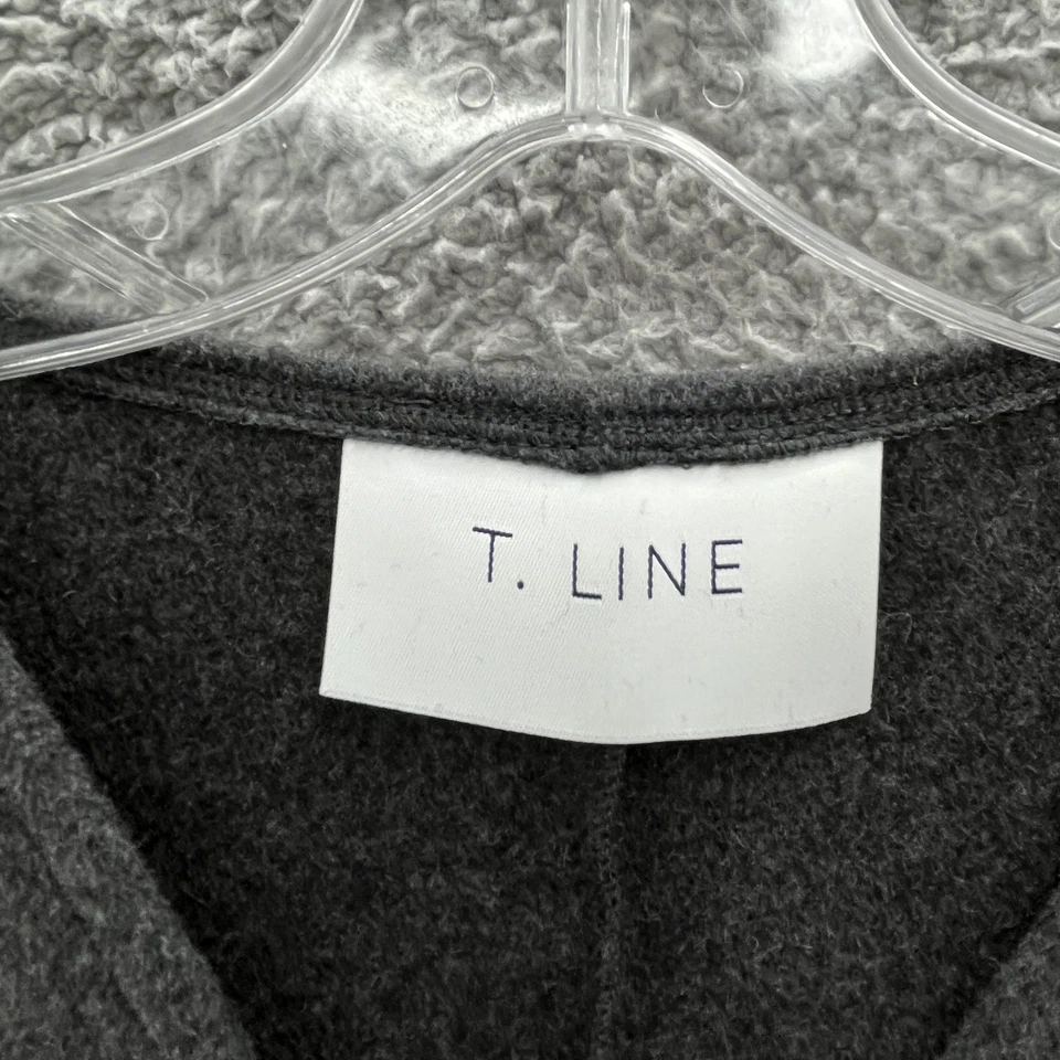 Suéter T Line Para Mujer Grande Gris Mezcla de Lana Relax Arte Minimalista Canadá Pullover Foto 3 de 4