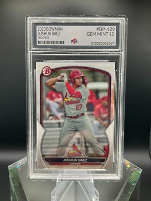 2023 Bowman Joshua Baez St. Louis Cardinals Prospect Rookie ~ GEM MINT PTA 10 