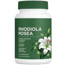 Floraviva Rhodiola Rosea Capsules, Natural Adaptogenic 60 Count Pack of 1 