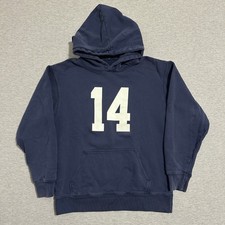 J. Galt Brandy Melville 14 Graphic Pullover Hoodie Sweatshirt Navy Blue One Size