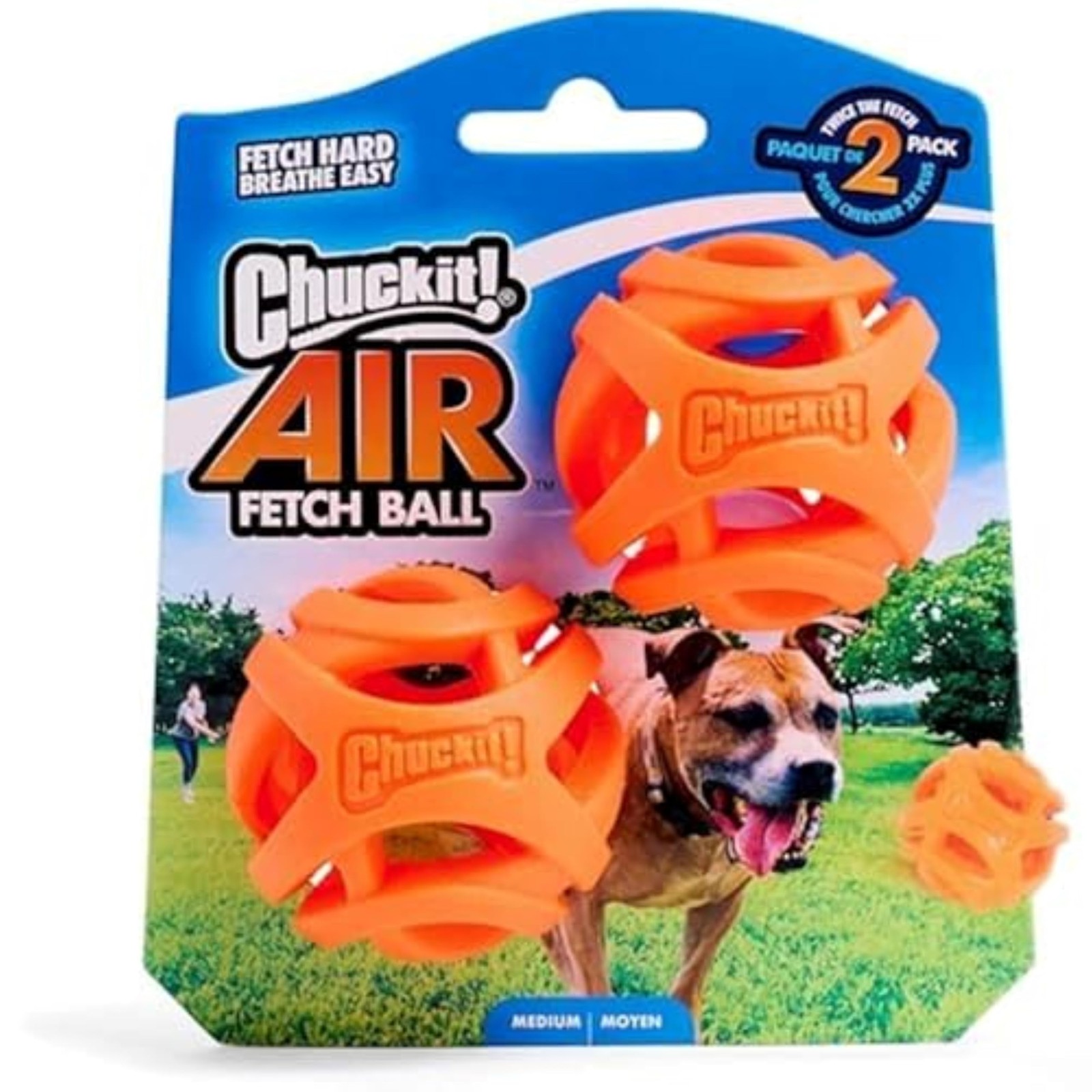 Balle Breathe Right Fetch Ball de Chuckit pour les après-midi de jeux intenses au parc