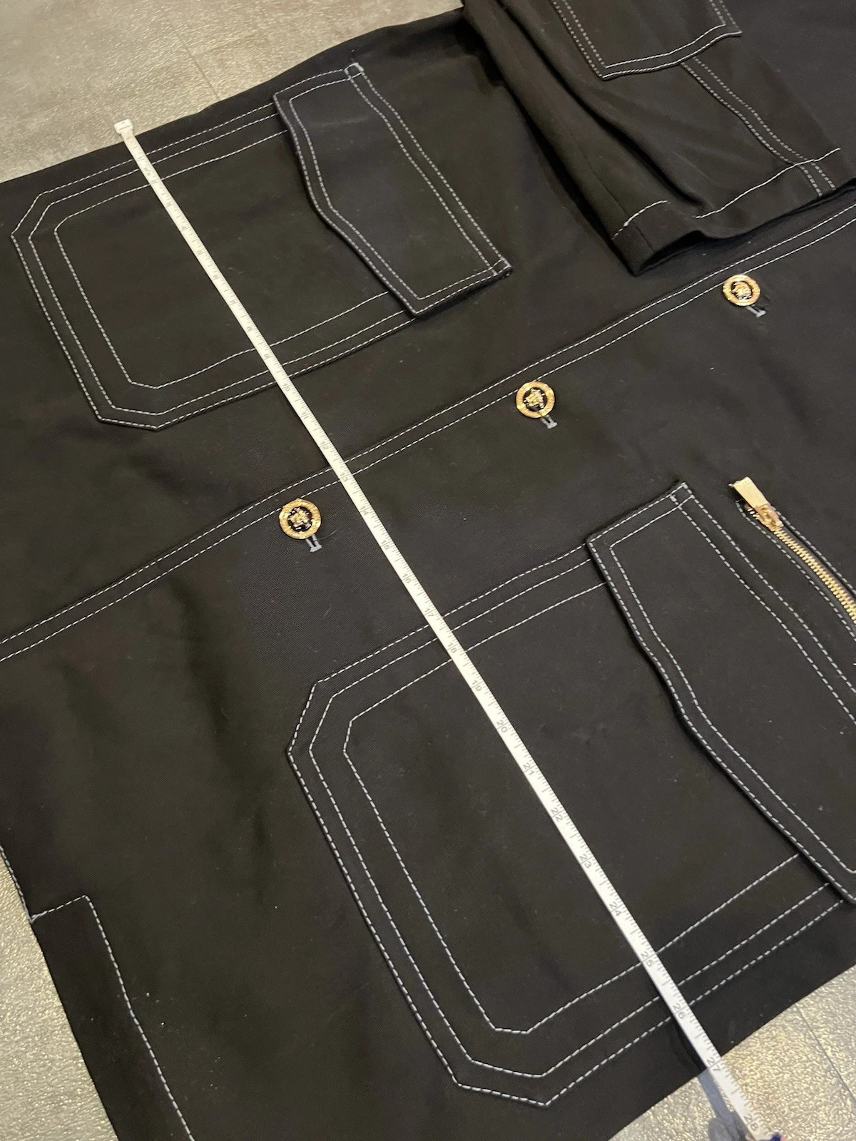 VERSACE ABBIGLIAMENTO Gabardine Single breasted Coat In Black Men Sz 54 $2825 image 17