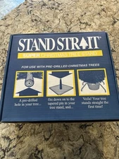 Stand Straight Super Christmas Tree Stand 4 Leg 6-10 Foot Pre-Drilled Live Tree