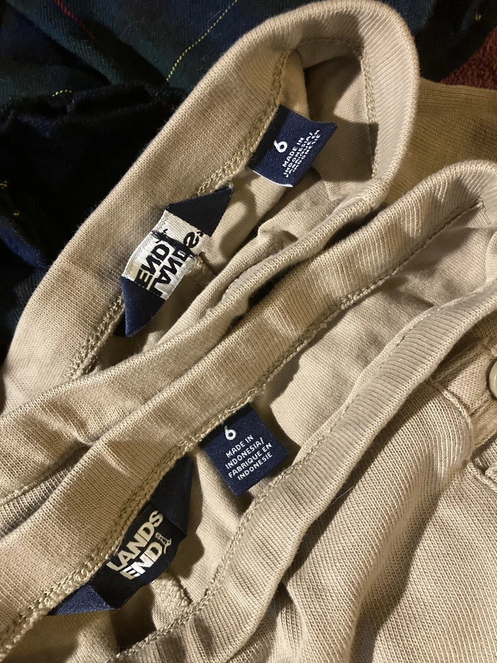 Lands End Школьная Униформа Джемперы Рубашки Клетчатые Девочки Размер 4-7 Б/у Лот Skort - Изображение 4 из 4