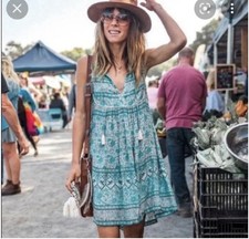 Spell And The Gypsy Collective Kombi Green Playdress Mini Small AU 8 - 10 / US 4