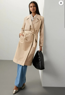 SAMANTHA SIPOS TAN TRENCH COAT SIZE 8 MSRP $895