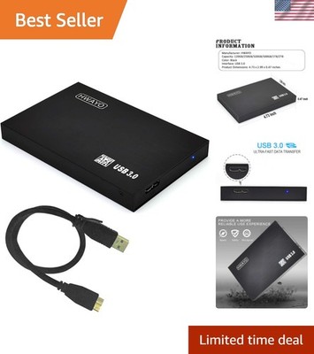 Sleek 160GB Portable External Hard Drive - Fast 5Gbps Data Transfer for PC/Mac
