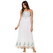 Anthropologie Raga Ashlyn Embroidered Maxi Dress M