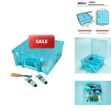 ArtBin 6990AA Super Satchel Double Deep Organizer - Aqua Mist