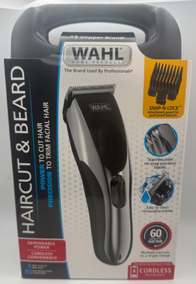 Wahl Cordless Haircut & Beard Kit   Model 9649 (22-Piece, Black Guards)   New
