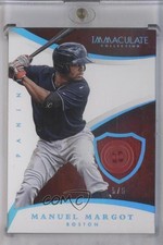 2015 Panini Immaculate Swatches Buttons 5/6 Manny Margot Manuel #83 0g4
