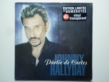 Johnny Hallyday maxi 45Tours vinyle Partie De Cartes vinyle transparent clear