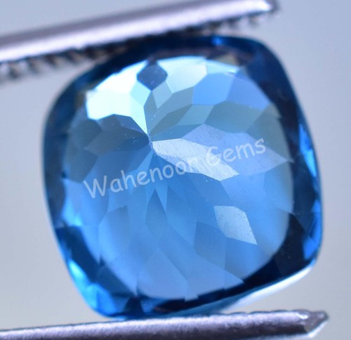 Impresionante cojín de circón azul natural de 7,20 quilates con piedras preciosas camboyanas certificadas - Imagen 8 de 9