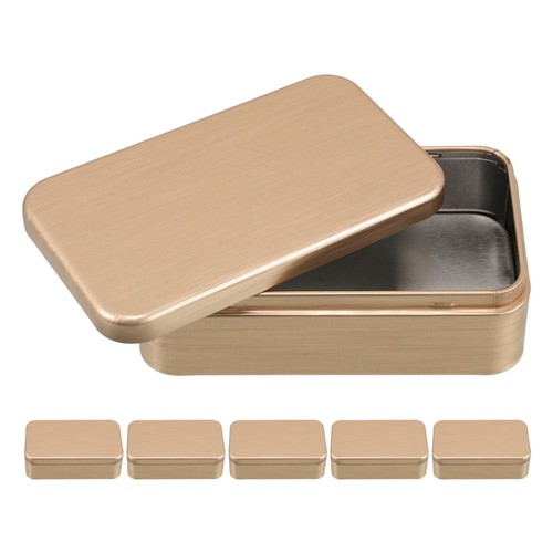 6 Pcs Tinplate Box Storage Small Metal Container Decorative Boxes