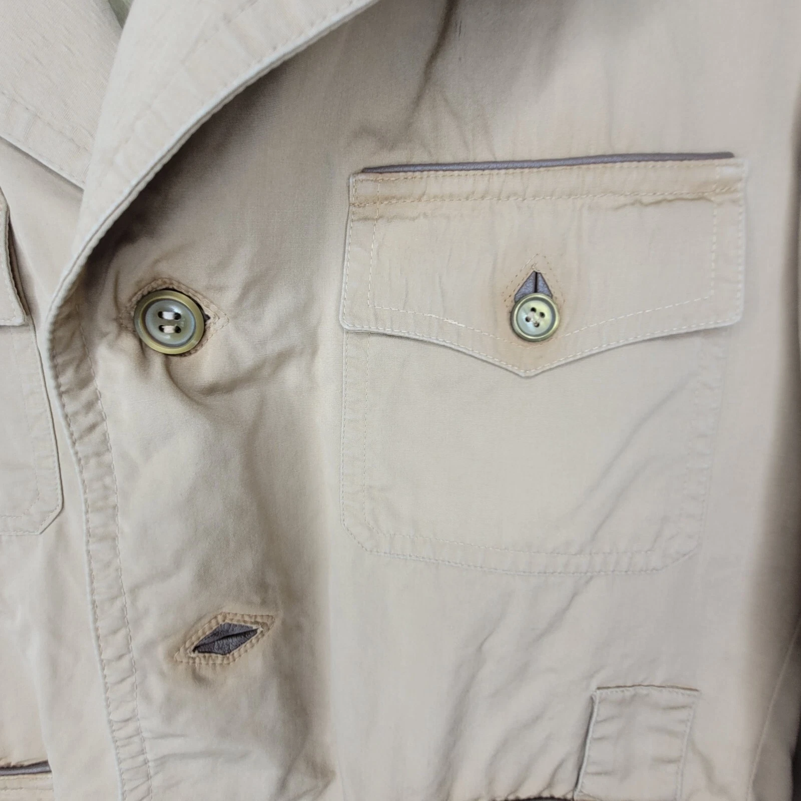 Vintage Europe Craft Exclusive Import Mens Sz 42 Beige Jacket Made In Yugoslavia - product detail image 3