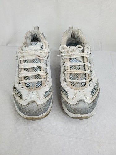 Skechers Shape Ups Women's White Silver 'Jump Start' Athletic Shoes 11803 Size 7