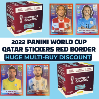 Panini WM 2022 Sticker Qatar RED BORDER - Sticker aussuchen 