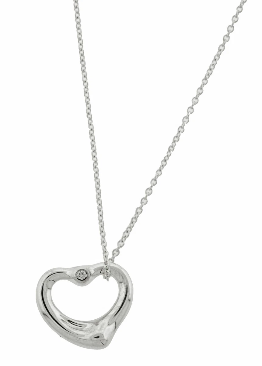 Elsa peretti open hotsell heart pendant with diamond