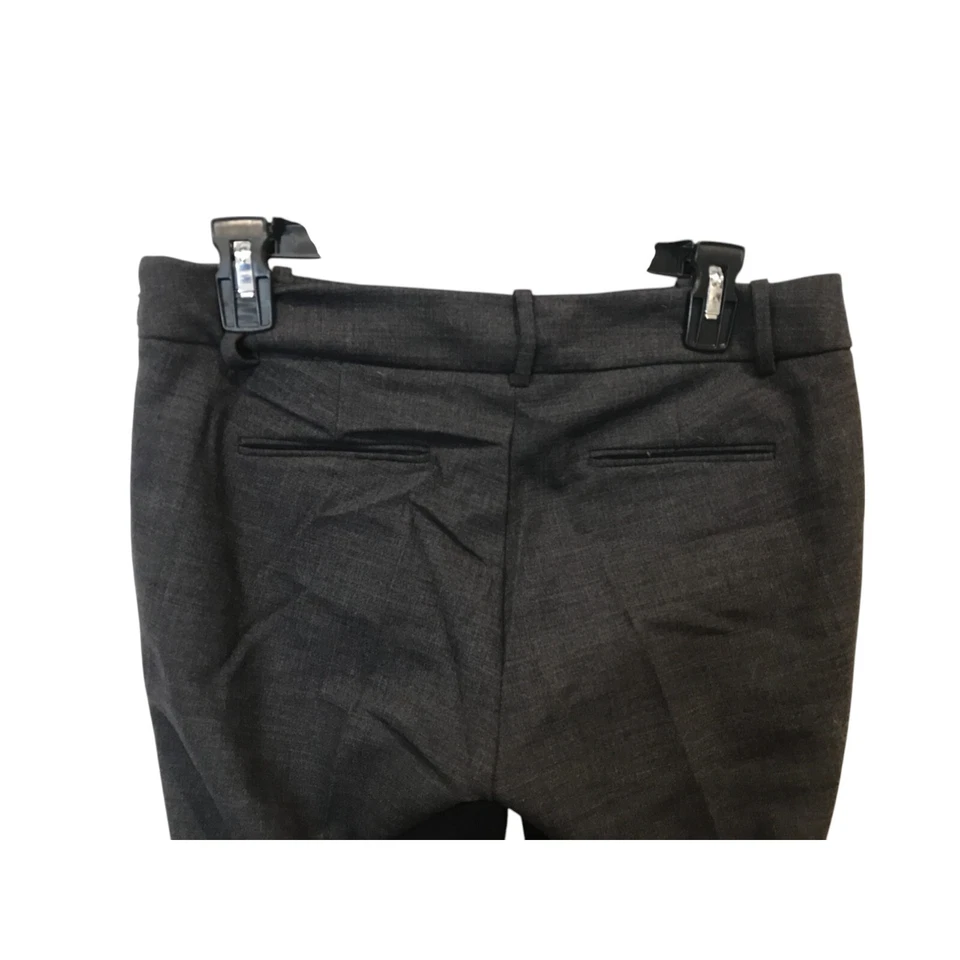 Брюки J Crew Minnie женские размер 2 черные плоские спереди шерстяная смесь сбоку на молнии эластичные - Изображение 4 из 4