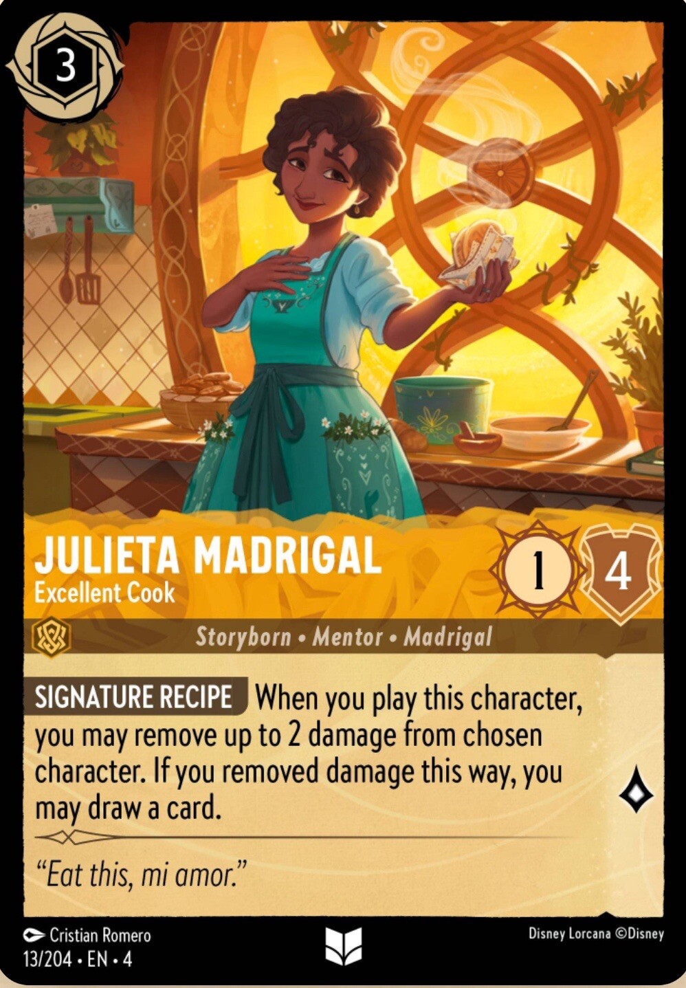 Disney Lorcana TCG Julieta Madrigal 13/204 Regular Uncommon Ursula's Return NM
