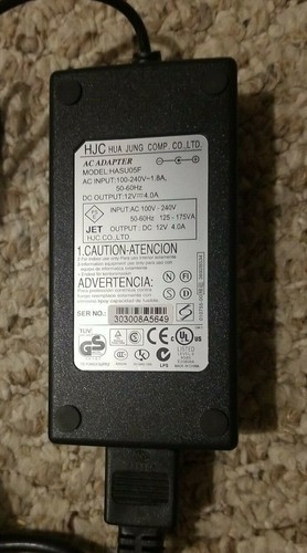 Genuine ViewSonic AC Adapter, Model HASU05F PLUS Power Cord - Picture 3 of 3