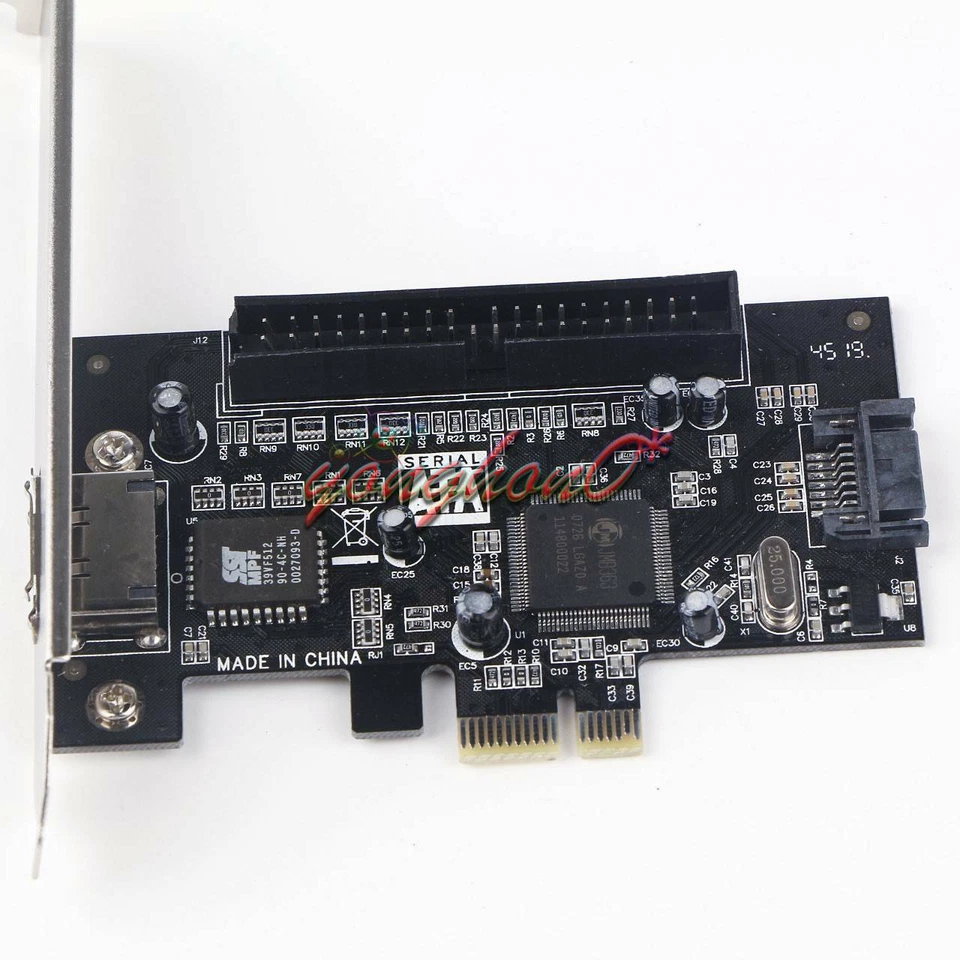 2 Port SATA II 2.0 RAID & 1 IDE 3.5" PCI-E PCI Express Adapter Converter Card - Image 4 of 4