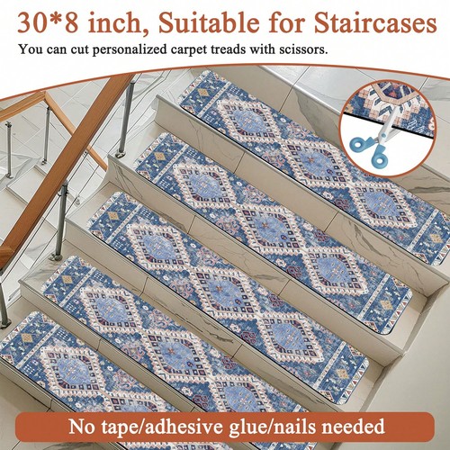 Non-Slip Carpet Stair Treads, Rubber Safety Mats for Wooden Steps, Reusable - Picture 64 of 87